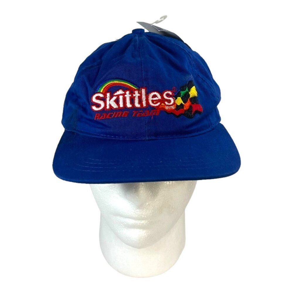 Skittles Racing Team Ernie Irvin Blue Baseball Hat Cap Nascar Strapback “READ”